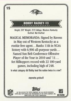 2012 Topps Magic #15 Bobby Rainey Back