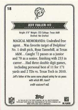 2012 Topps Magic #18 Jeff Fuller Back