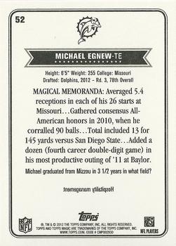 2012 Topps Magic #52 Michael Egnew Back