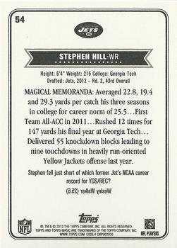 2012 Topps Magic #54 Stephen Hill Back