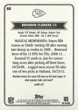 2012 Topps Magic #66 Brandon Flowers Back