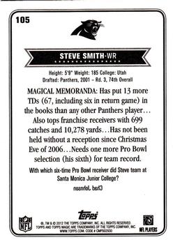 2012 Topps Magic #105 Steve Smith Back