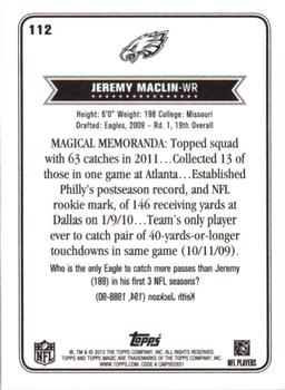 2012 Topps Magic #112 Jeremy Maclin Back