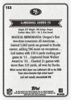 2012 Topps Magic #153 LaMichael James Back