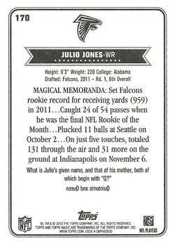 2012 Topps Magic #170 Julio Jones Back