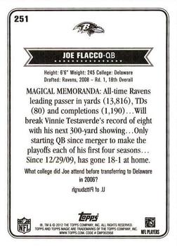 2012 Topps Magic #251 Joe Flacco Back
