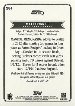 2012 Topps Magic #264 Matt Flynn Back