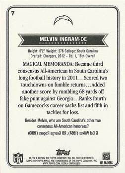 2012 Topps Magic #7 Melvin Ingram Back