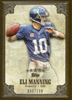 2012 Topps Five Star #1 Eli Manning Front