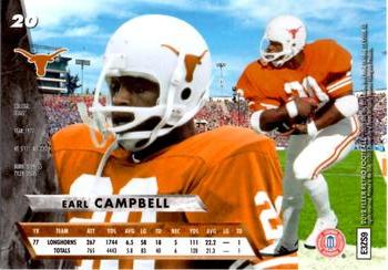 2012 Fleer Retro Ultra #20 Earl Campbell Back