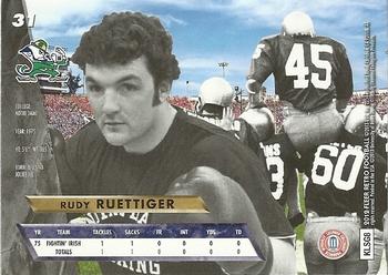 2012 Fleer Retro Ultra #31 Rudy Ruettiger Back
