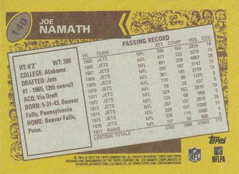 2013 Topps Archives #140 Joe Namath Back