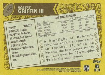2013 Topps Archives #150 Robert Griffin III Back