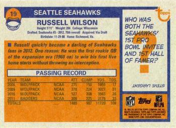 2013 Topps Archives #19 Russell Wilson Back
