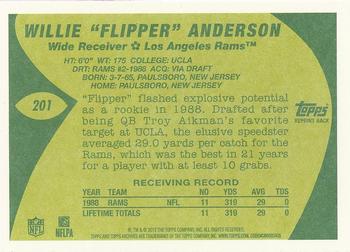 2013 Topps Archives #201 Willie Anderson Back