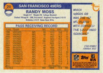 2013 Topps Archives #20 Randy Moss Back