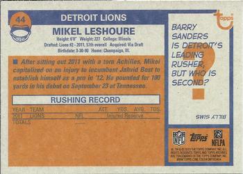 2013 Topps Archives #44 Mikel Leshoure Back
