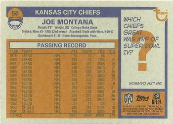 2013 Topps Archives #50 Joe Montana Back