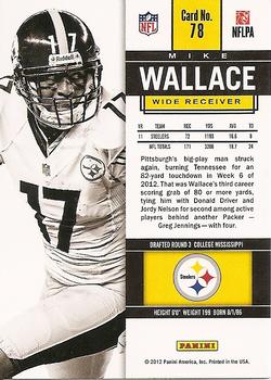 2012 Panini Contenders #78 Mike Wallace Back