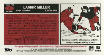2012 Topps Chrome - 1965 #9 Lamar Miller Back