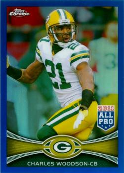 2012 Topps Chrome - Blue Refractors #58 Charles Woodson Front
