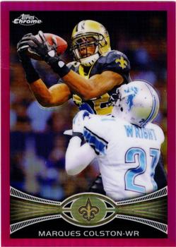 2012 Topps Chrome - Pink Refractors #19 Marques Colston Front