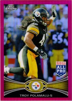 2012 Topps Chrome - Pink Refractors #125 Troy Polamalu Front