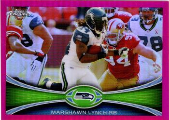 2012 Topps Chrome - Pink Refractors #132 Marshawn Lynch Front