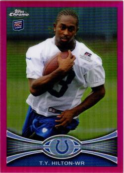 2012 Topps Chrome - Pink Refractors #168 T.Y. Hilton Front