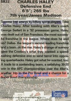 1993 Heads & Tails SB XXVII #SB22 Charles Haley Back
