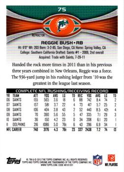 2012 Topps Chrome - Orange Refractors #75 Reggie Bush Back