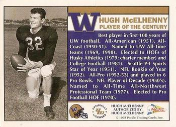 1992 Pacific Greats Washington Huskies #NNO Hugh McElhenny Back