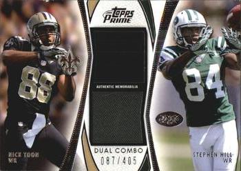 2012 Topps Prime (Hobby) - Dual Combo Relics #DCR-TH Nick Toon / Stephen Hill Front