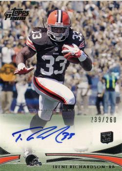 2012 Topps Prime (Hobby) - Rookie Autographs #40 Trent Richardson Front