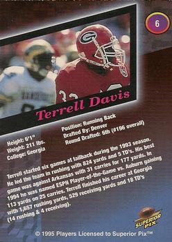 1995 Superior Pix #6 Terrell Davis Back