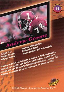 1995 Superior Pix #14 Andrew Greene Back
