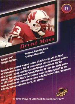 1995 Superior Pix #17 Brent Moss Back