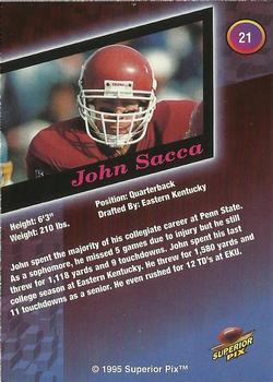 1995 Superior Pix #21 John Sacca Back