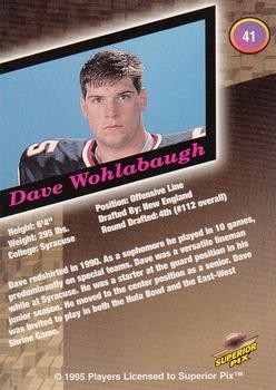 1995 Superior Pix #41 Dave Wohlabaugh Back
