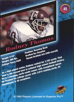 1995 Superior Pix #45 Rodney Thomas Back