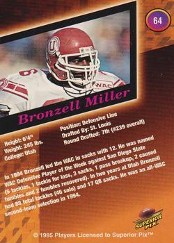 1995 Superior Pix #64 Bronzell Miller Back