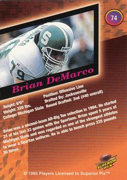 1995 Superior Pix #74 Brian DeMarco Back