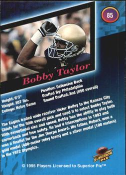 1995 Superior Pix #85 Bobby Taylor Back