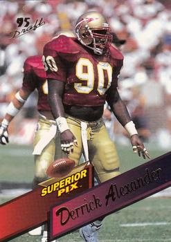 1995 Superior Pix #90 Derrick Alexander Front