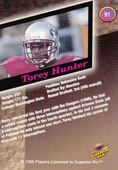 1995 Superior Pix #91 Torey Hunter Back