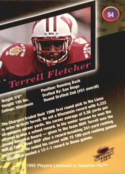 1995 Superior Pix #94 Terrell Fletcher Back