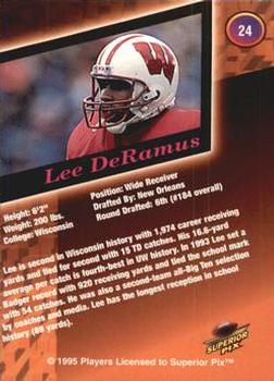 1995 Superior Pix - Autographs #24 Lee DeRamus Back