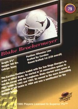 1995 Superior Pix - Autographs #79 Blake Brockermeyer Back