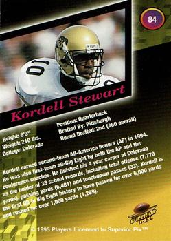 1995 Superior Pix - Autographs #84 Kordell Stewart Back