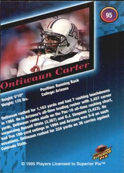 1995 Superior Pix - Autographs #95 Ontiwaun Carter Back